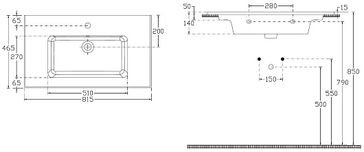 Allen Brau Мебельная раковина Fantasy 82 4.11012.20 белый глянец – фотография-4