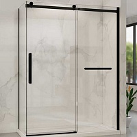 Vincea Душевой уголок Como Soft 140x100 VSR-1CS1014CLB профиль черный стекло прозрачное