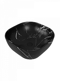 Teymi Накладная мебельная раковина Solli 41 artceramic мрамор чёрный матовый T50383 – фотография-5