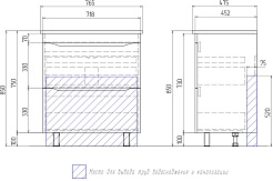 Vigo Тумба под раковину Grani 750-0-2 белая/дуб сонома – фотография-6