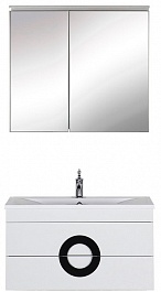 De Aqua Мебель для ванной Форма 90, зеркало-шкаф Алюминиум – фотография-1