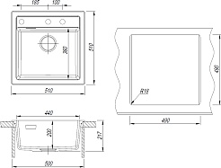 Florentina Мойка кухонная Эстель 510 антрацит – фотография-4