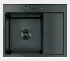 Hoffger Мойка для кухни 5848L Black левая чаша – фотография-1