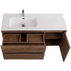 BelBagno Тумба с раковиной Kraft 100 L подвесная Rovere Tabacco – фотография-7