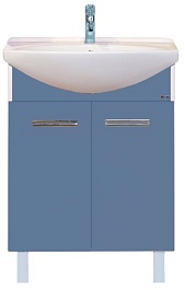 Misty Тумба для умывальника Джулия 65 синий металлик – фотография-1
