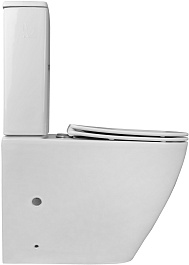 Azario Унитаз-компакт Levanto AZ-1228A безободковый с бачком с сиденьем микролифт белый – фотография-4