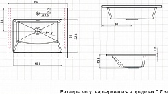 Aquanet Мебель для ванной Lino 60 подвесная дуб веллингтон – фотография-12