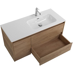 BelBagno Тумба под раковину Kraft 100 R подвесная Rovere Nebrasca Nature – фотография-8