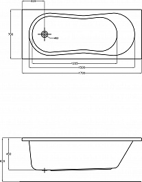 Cersanit Акриловая ванна Nike 170x70 ультра белая – фотография-4