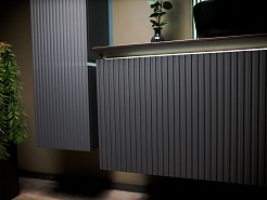 Jorno Тумба под раковину Strong 80 с подсветкой антрацит – фотография-7