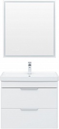Aquanet Мебель для ванной Ирис New 70 2 ящика подвесная белая глянцевая – фотография-1