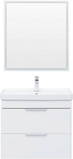 Aquanet Мебель для ванной Ирис New 70 2 ящика подвесная белая глянцевая – фото-1