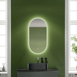 Sancos Зеркало Oval 45/90 с фоновой подсветкой OV45C – фотография-4
