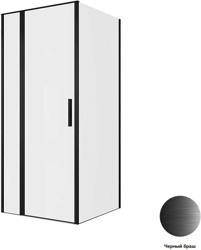 Allen Brau Душевой уголок Priority 90x90 3.31027.BBA/3.31045.BBA чёрный браш – картинка-5