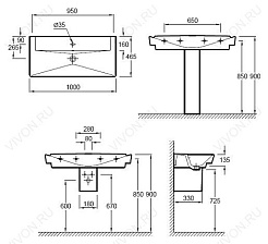 Jacob Delafon Мебель для ванной "Reve 100" EB562-442 – фотография-5