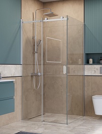 BelBagno Душевой уголок Soft Close-2 SOFT_CLOSE-2-A-1-100-C-Cr 100x100 профиль хром стекло прозрачное – фотография-2