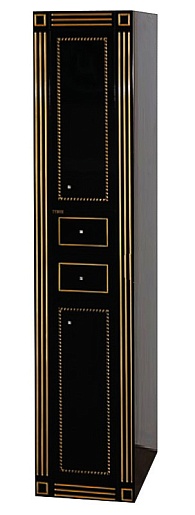 Misty Пенал для ванной Venezia 40 R черный, патина – фото-1