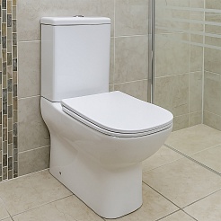 Azario Унитаз-компакт Varo AZ-2171-1 безободковый с бачком с сиденьем микролифт белый – фотография-10