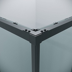 Grossman  Душевой уголок Galaxy 100x70x195 профиль черный матовый стекло прозрачное – фотография-8