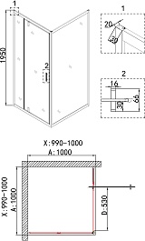 Niagara Душевой уголок Nova 100x100 NG-43-10AG-A100G – фотография-9