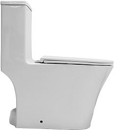 Azario Унитаз-моноблок Vally AZ-80687 безободковый с бачком с сиденьем микролифт белый – фотография-5