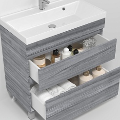 Водолей Мебель для ванной Best 70 лиственница структурная контрастно-серая – фотография-3