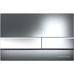 Ceramicanova Подвесной унитаз Forma Rimless с шумоизоляционной панелью CN1000 с системой инсталляции Envision кнопка Flat хром – фотография-3