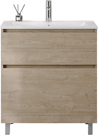 Teymi Тумба с раковиной Laina 75 дуб светлый – фотография-1