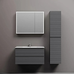 Sancos Тумба с раковиной Folk 90 grey soft раковина Element 91 CN7002 – фотография-4