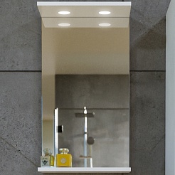 Бриклаер Мебель для ванной Кристалл 80 с нишей с зеркалом со шкафчиками белая/дуб бунратти – фотография-8