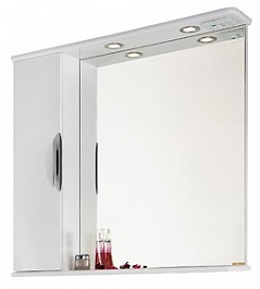 Водолей Зеркальный шкаф Лира 85 L белый – фотография-1