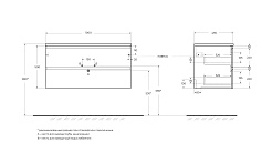 BelBagno Тумба с раковиной Kraft 100 подвесная Еловый матовый с раковиной BB-8099-100 – фотография-4