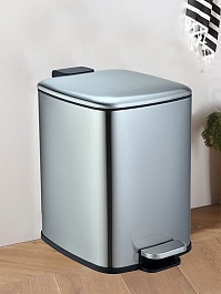WeltWasser Ведро для мусора WW Berg MT 6L сталь матовая – фотография-2