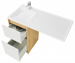 Акватон Мебель для ванной Лондри 40 L дуб сантана/белая – фотография-4