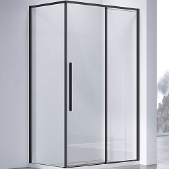 Vincea Душевой уголок Slim-N 140x90 VSR-4SN9014CLB профиль черный стекло прозрачное – фотография-1