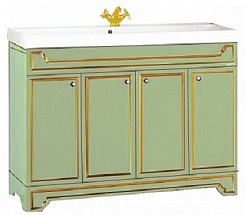 Misty Тумба с раковиной Praga 120 салатовый/патина – фотография-1