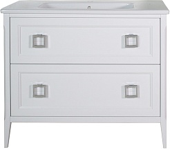 ASB-Woodline Тумба под раковину Рома 100Н белая – фотография-1
