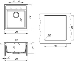 Dr. Gans Мойка кухонная Ника 470 везувий – фотография-4