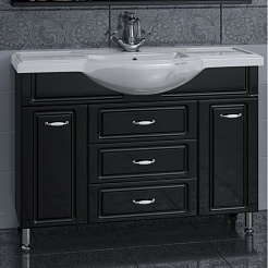 СанТа Тумба для умывальника Монарх 120 черная – фотография-1