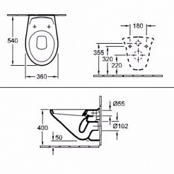 Villeroy & Boch Унитаз подвесной Omnia classic 76821001 с микролифтом – фотография-2