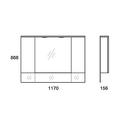  Мебель для ванной комнаты Амата 120 – фотография-2