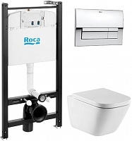 Roca Комплект: унитаз Gap + инсталляция + кнопка