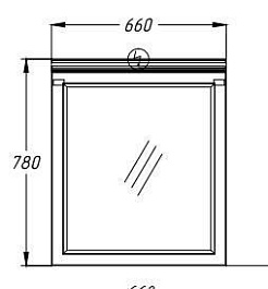 Opadiris Зеркало для ванной Мираж 65 с козырьком, слоновая кость – фотография-3