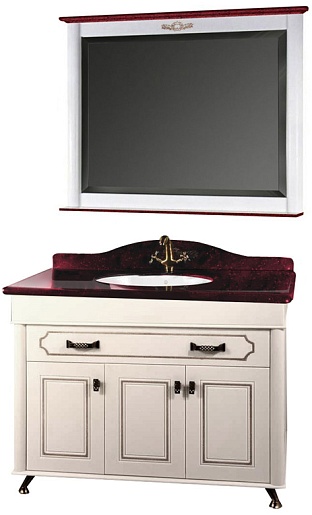 Водолей Тумба с раковиной "Изабель 110" F-2 красная – картинка-5