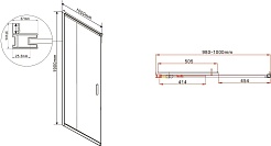 Vincea Душевой уголок Garda 100x90 VSS-1G9010CGB профиль черный стекло тонированное – фотография-6
