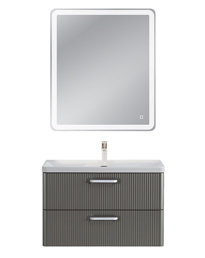 BelBagno Тумба с раковиной Due 80 подвесная Сатин ручки Белые – картинка-13