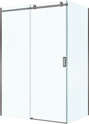 BelBagno Душевой уголок Soft Close-2 SOFT_CLOSE-2-AH-1-140/80-C-GM 140x80 профиль оружейная сталь стекло прозрачное – фото-1