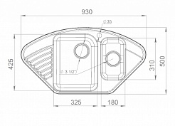 Granfest Мойка кухонная Quarz GF-Z14 Белый – фотография-2