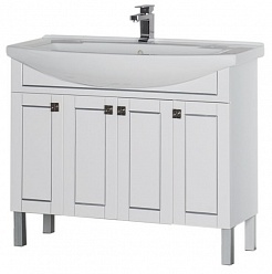 Aquanet Мебель для ванной "Честер 105" белый/серебро – фотография-3