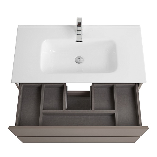 BelBagno Тумба под раковину Kraft 100 подвесная Бежевый матовый – фотография-8